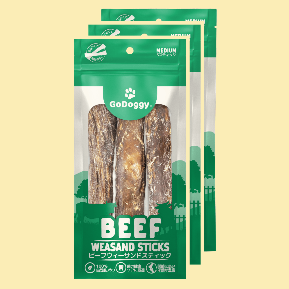 GoDoggy ビーフウィーサンドスティック(M)3本入り15cm